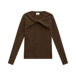 Isabel Marant Green/Brown Twist Front Sweater